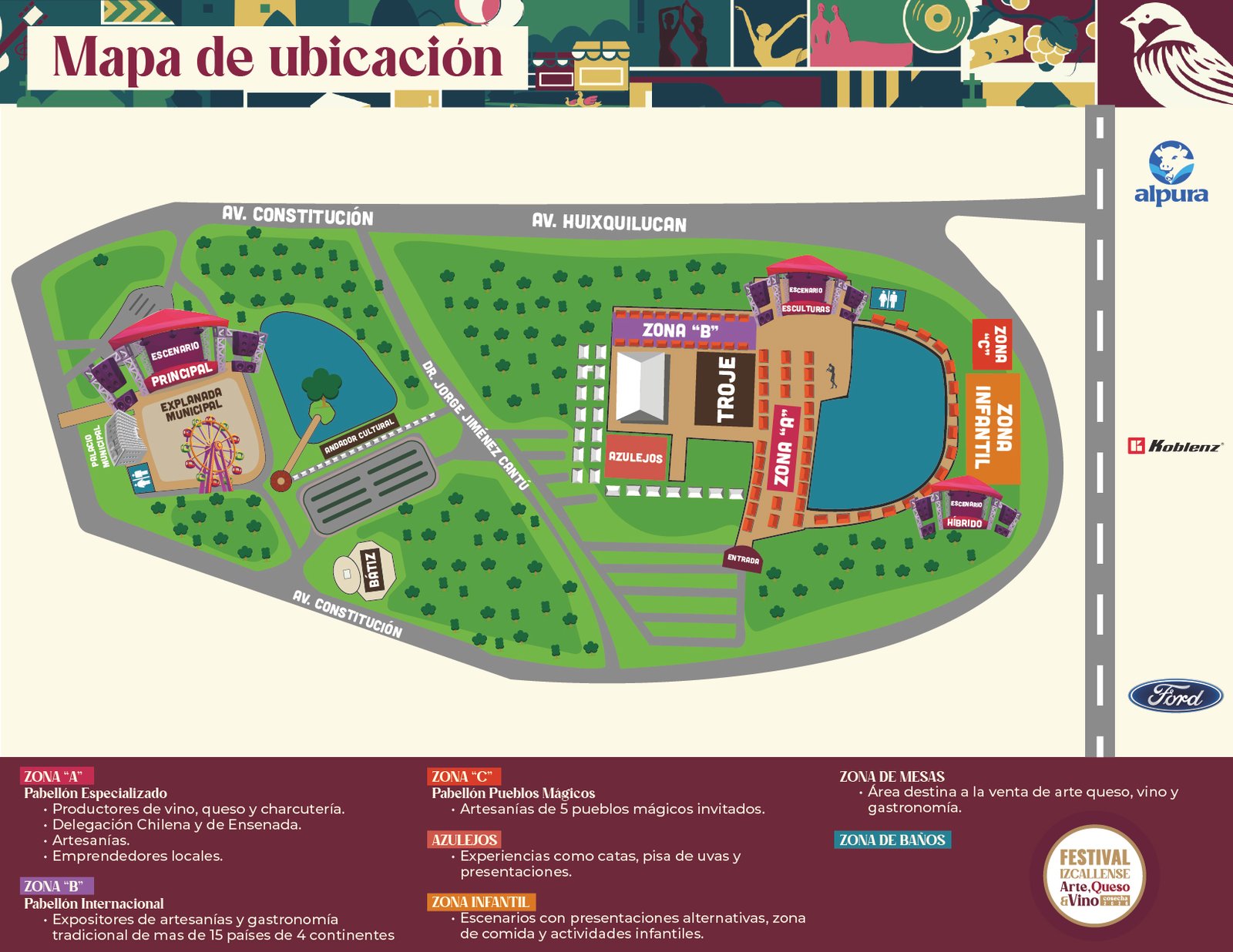 Mapa de ubicación del festival