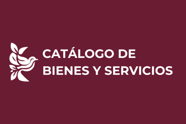 catálogo de bienes y servicios